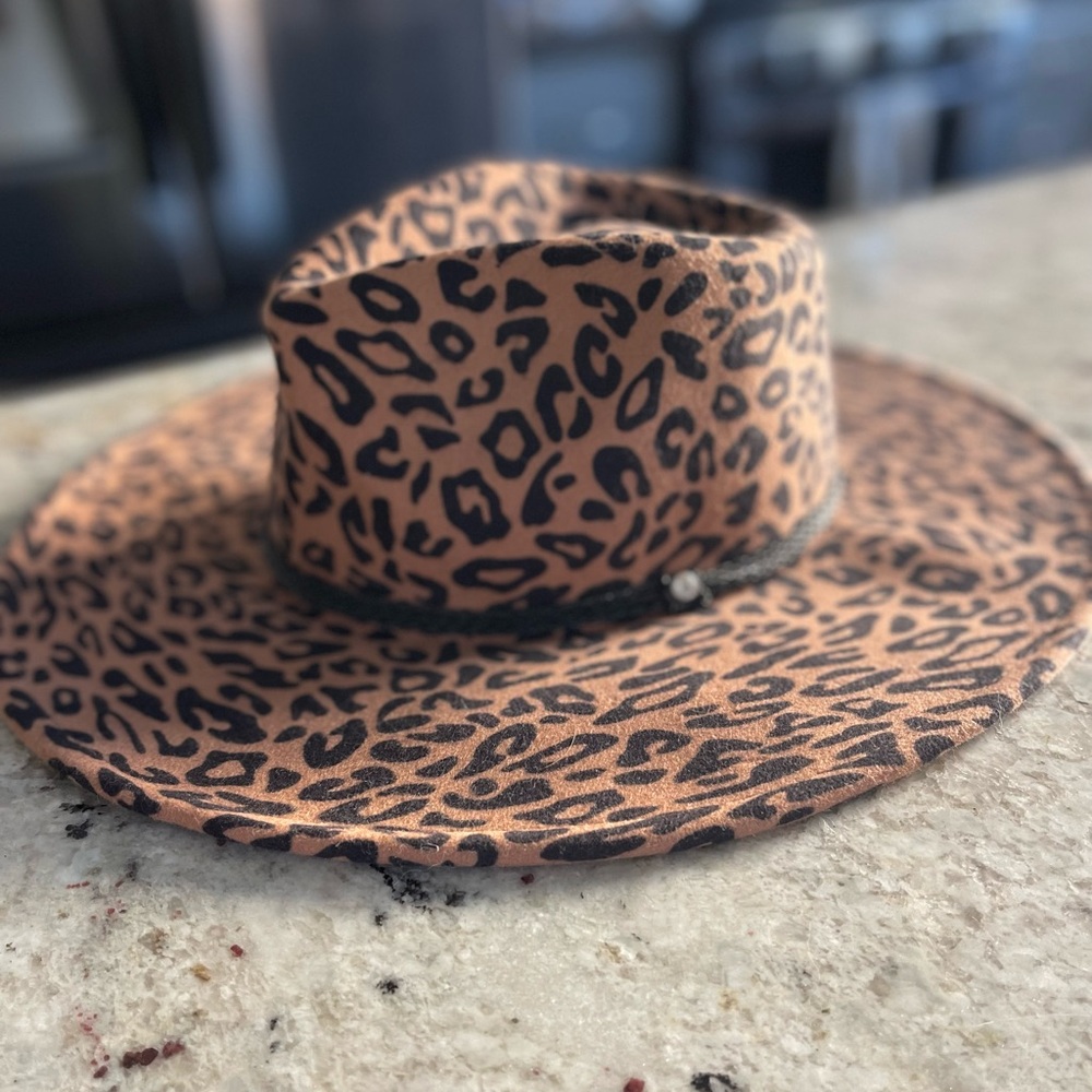 Glitzy Bella Leopard Panama Hat 60